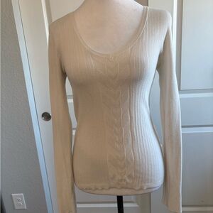 White House Black Market Cream Sweater